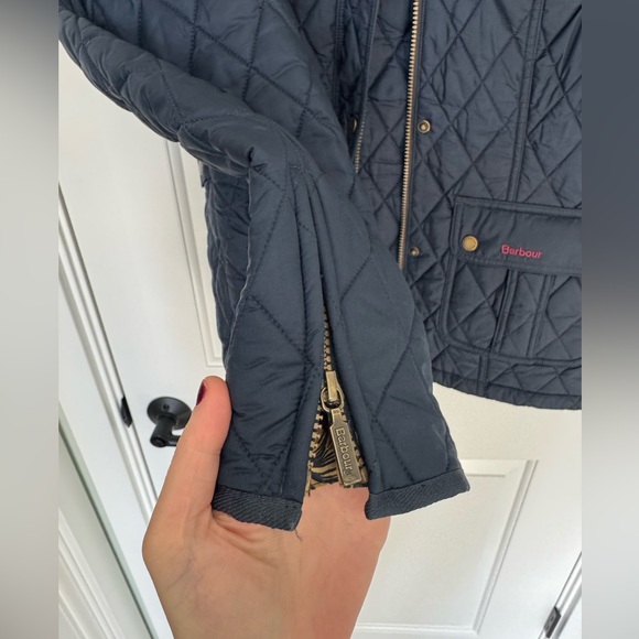 Barbour William Morris Navy Quilted Utility Jacket - 12 / L - Picture 8 of 11